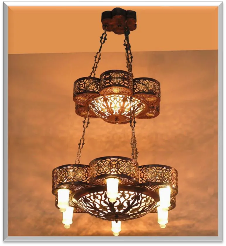 Antique Brass Chandelier — ZLCL-165